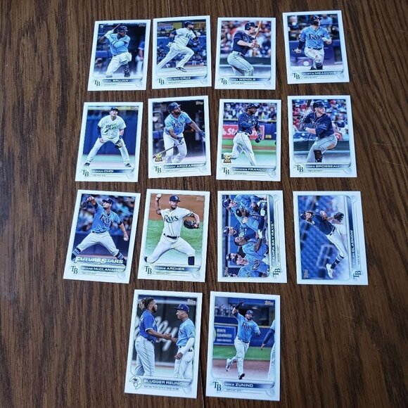2022 Topps Series 1 Tampa Bay Rays Team Base Set 14 Cards - Picture 1 of 15